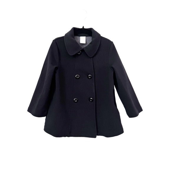 Gymboree Other - Gymboree Girls Black Peacoat Jacket XS (4) Button Front Classic Coat Pockets 4T